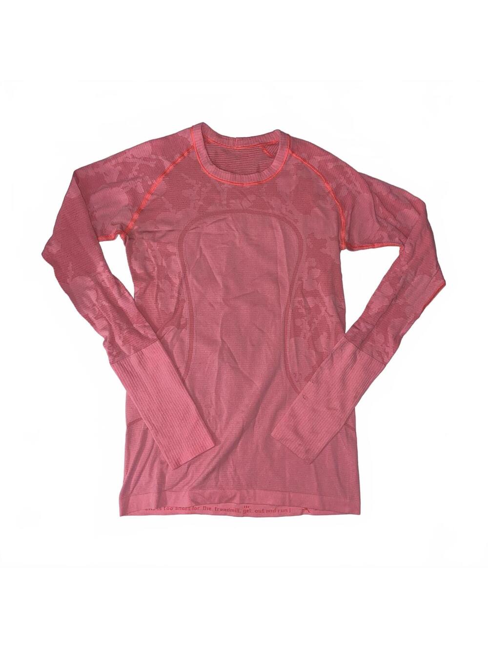 Lululemon Swiftly Tech Long Sleeve Size 8 Pink Seamless Running Yoga Top